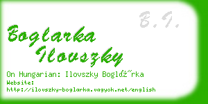 boglarka ilovszky business card